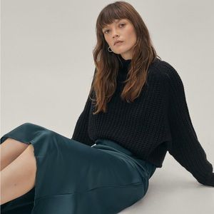 Nasty gal Dark green Midi Skirt